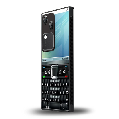 Qwerty Keypad vivo v30 mobile cover | shockproof glass phone case