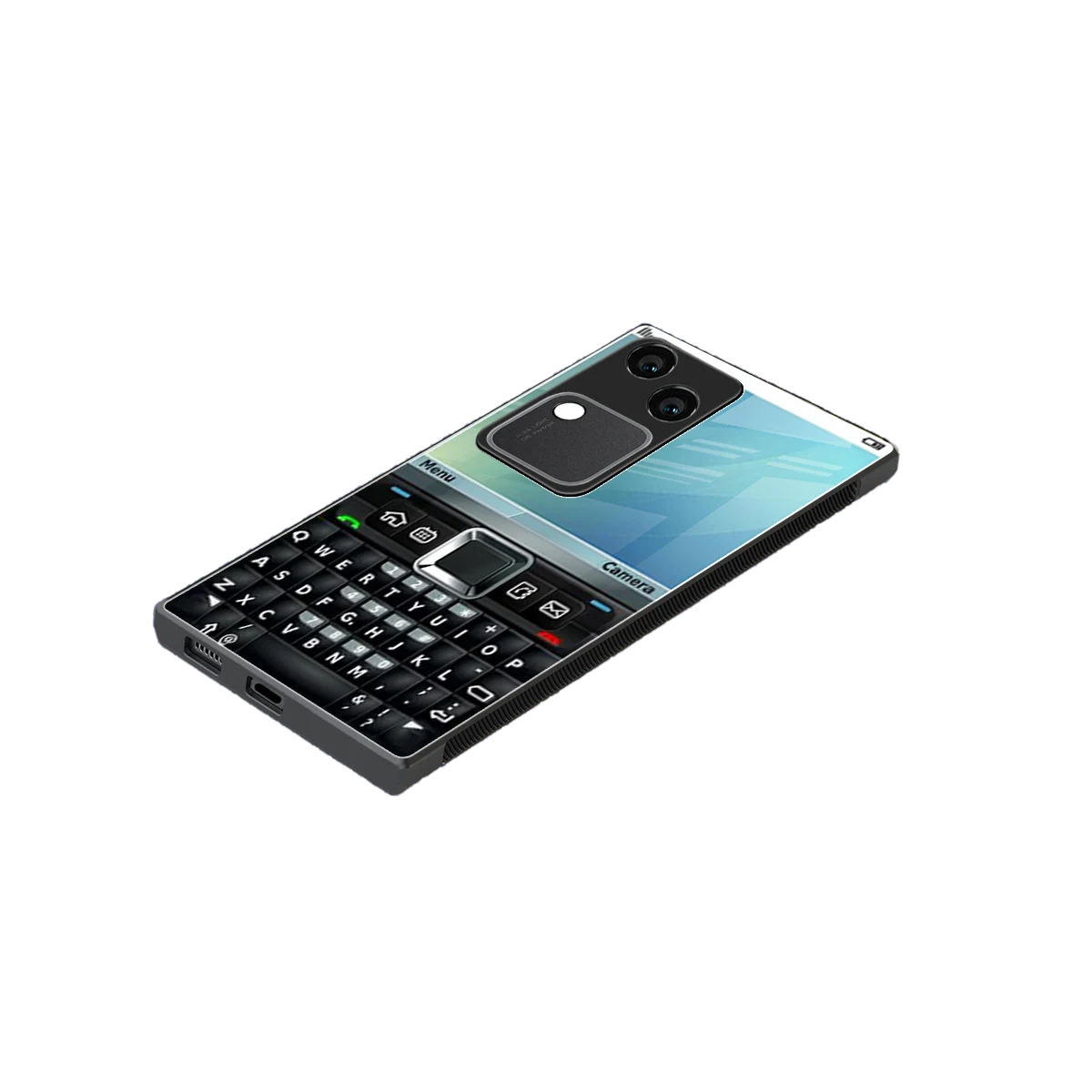 Qwerty Keypad stylish phone case for vivo v30 | glossy glass and slim fit