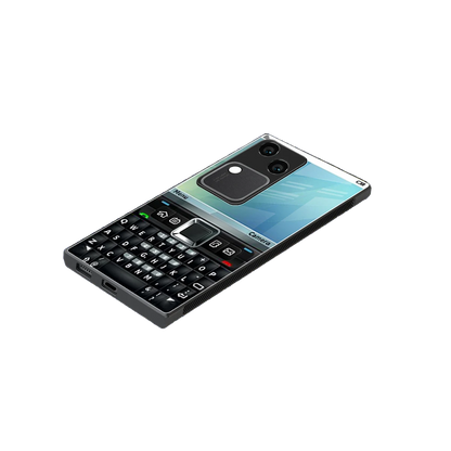 Qwerty Keypad stylish phone case for vivo v30 | glossy glass and slim fit
