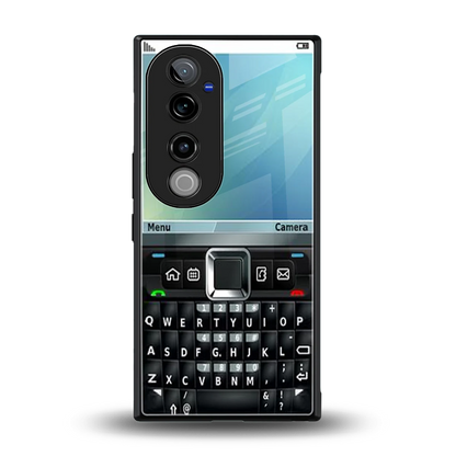 Qwerty Keypad back phone cover | glass case for vivo v40 pro