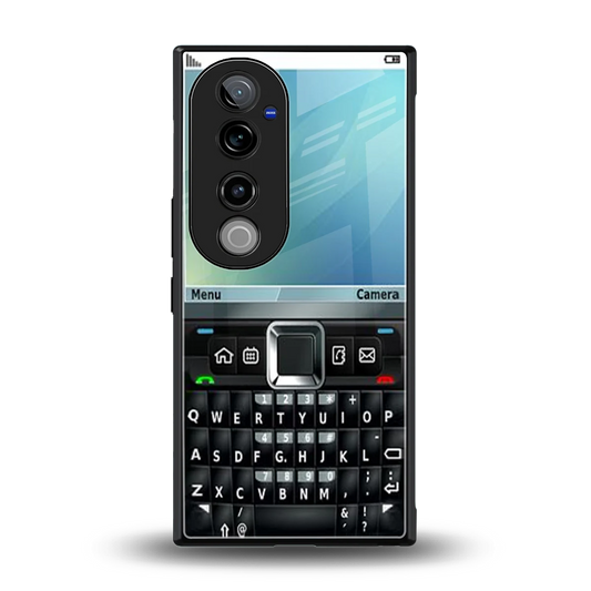 Qwerty Keypad back phone cover | glass case for vivo v40 pro