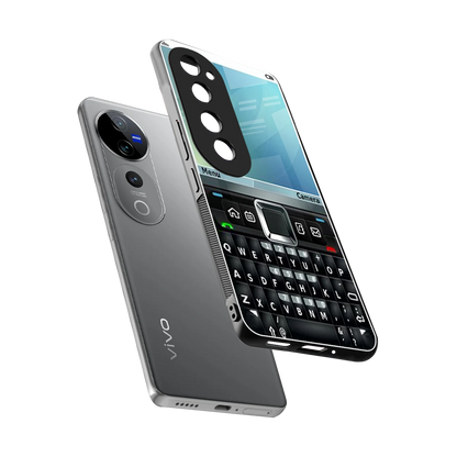 Qwerty Keypad sleek vivo v40 pro cover with tempered glass back and TPU edges