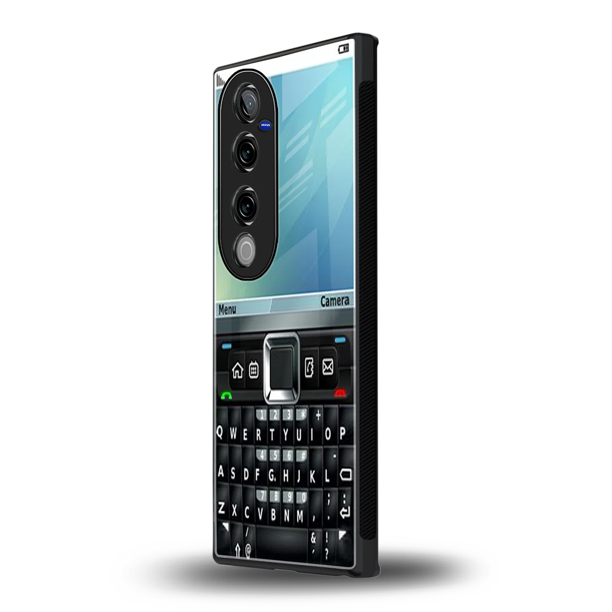 Qwerty Keypad vivo v40 pro mobile cover | shockproof glass phone case
