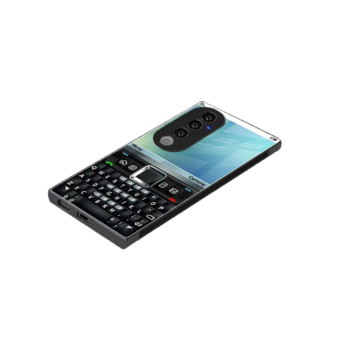 Qwerty Keypad stylish phone case for vivo v40 pro | glossy glass and slim fit