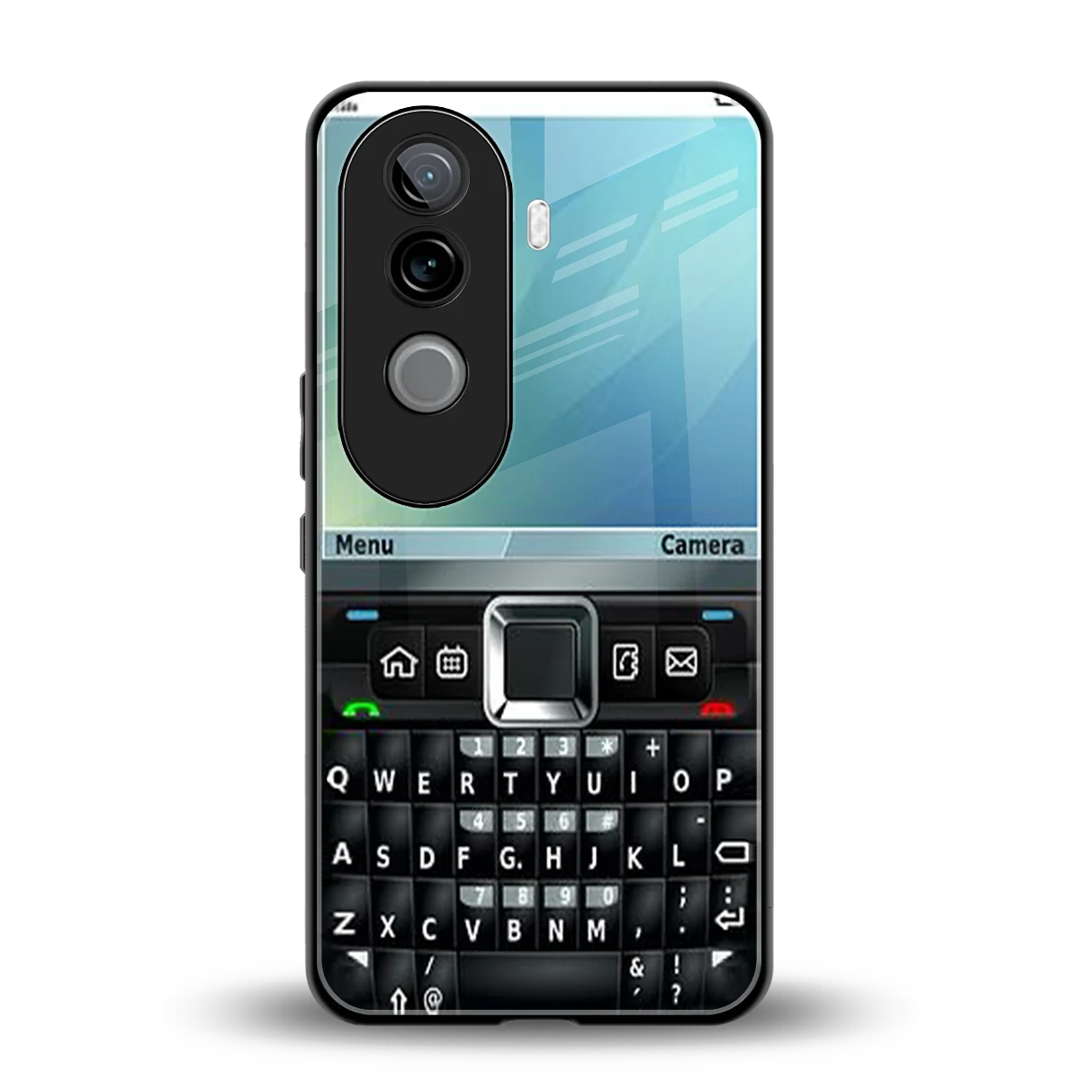 Qwerty Keypad back phone cover | glass case for vivo v40e