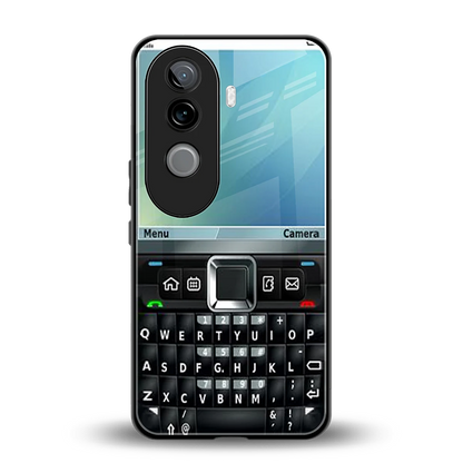 Qwerty Keypad back phone cover | glass case for vivo v40e