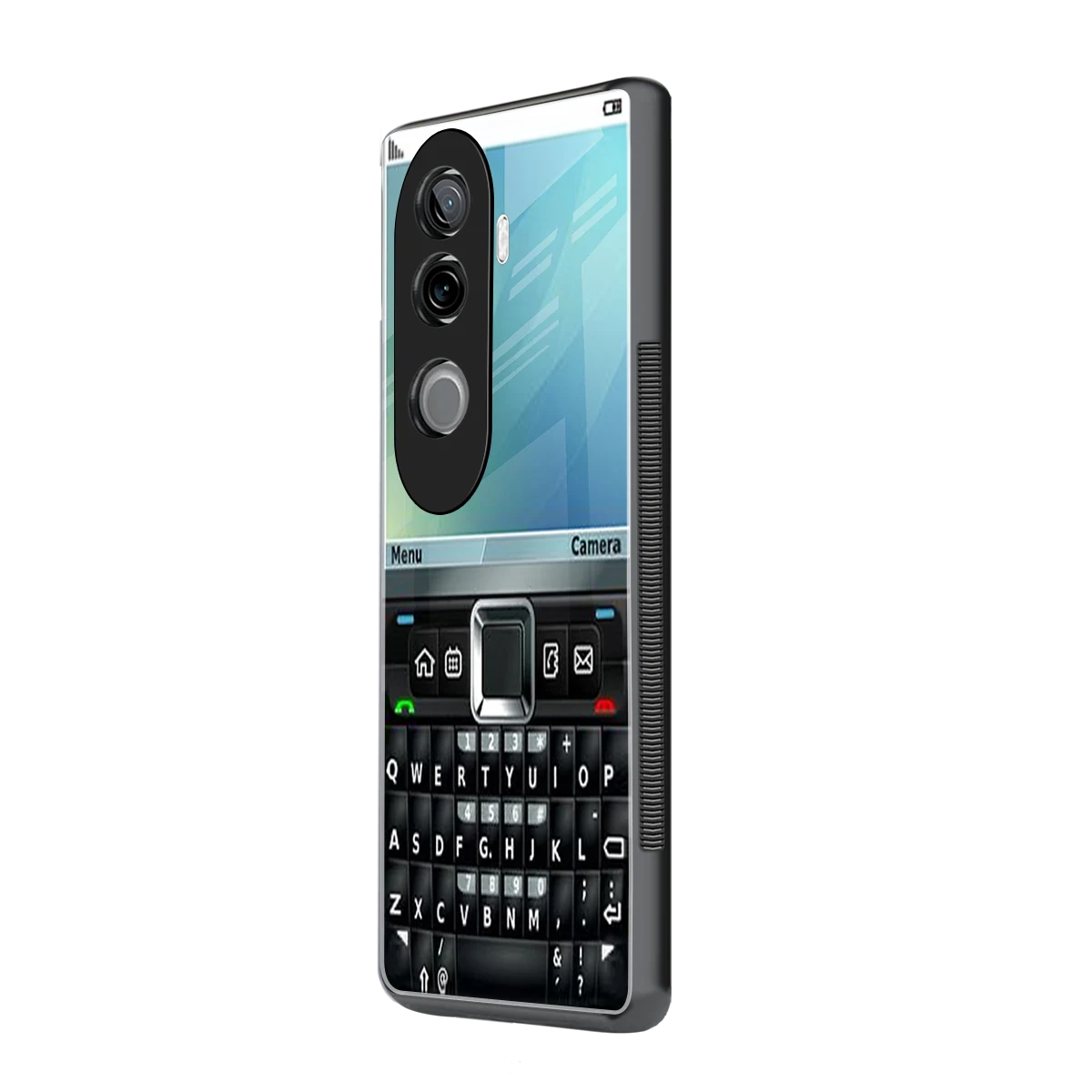 Qwerty Keypad vivo v40e mobile cover | shockproof glass phone case