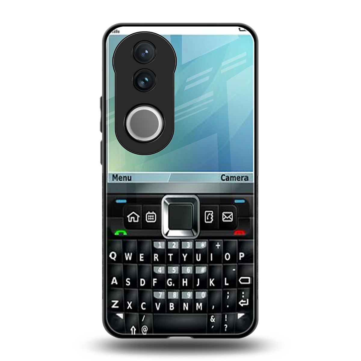 Qwerty Keypad back phone cover | glass case for vivo v50