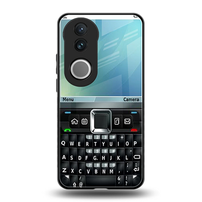 Qwerty Keypad back phone cover | glass case for vivo v50