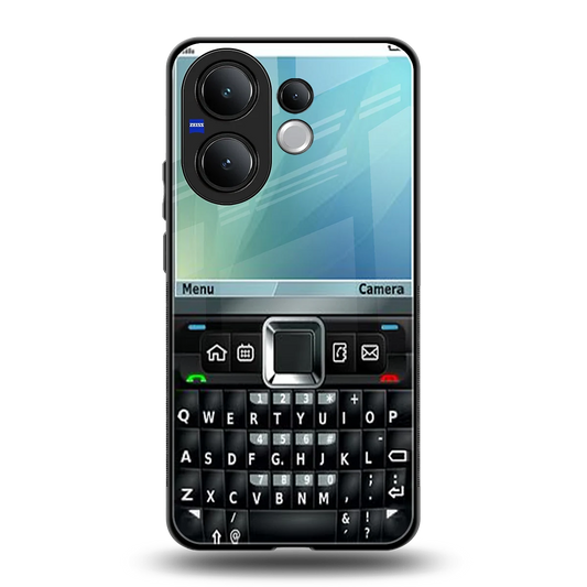 Qwerty Keypad back phone cover | glass case for vivo v60
