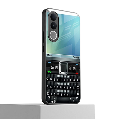 Qwerty Keypad vivo v70 fe mobile cover | shockproof glass phone case