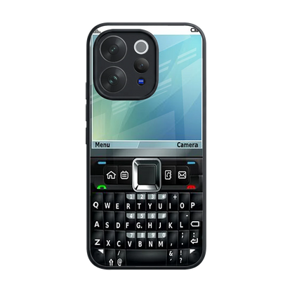 Qwerty Keypad back phone cover | glass case for vivo v70