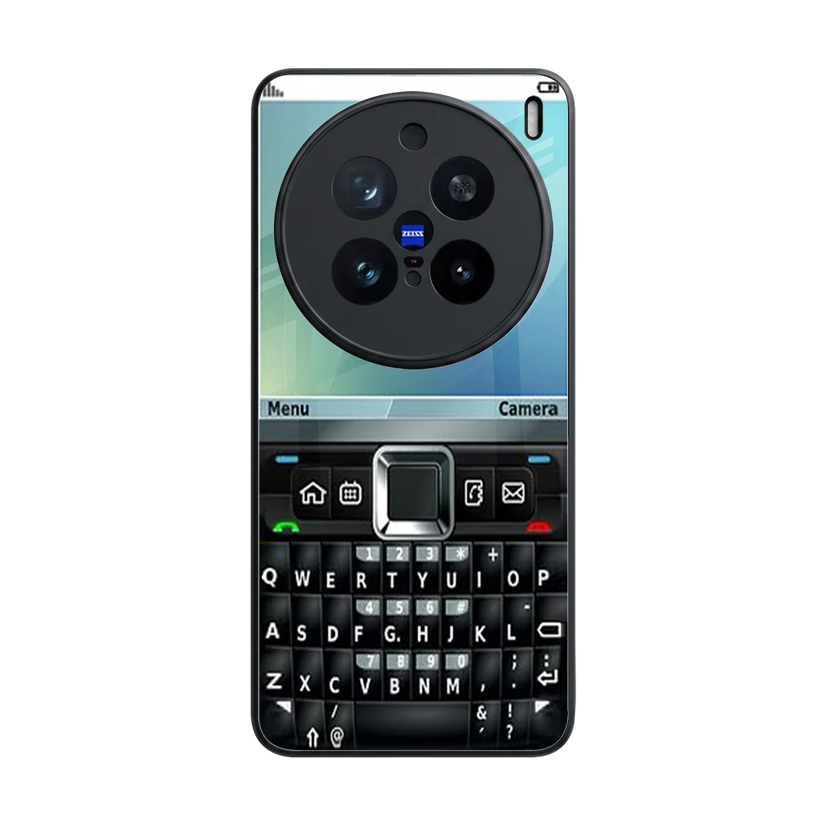 Qwerty Keypad back phone cover | glass case for vivo x200 pro