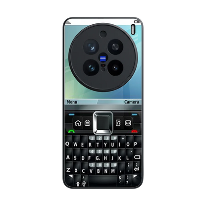 Qwerty Keypad back phone cover | glass case for vivo x200 pro