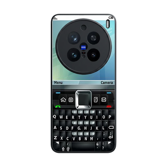 Qwerty Keypad back phone cover | glass case for vivo x200 pro