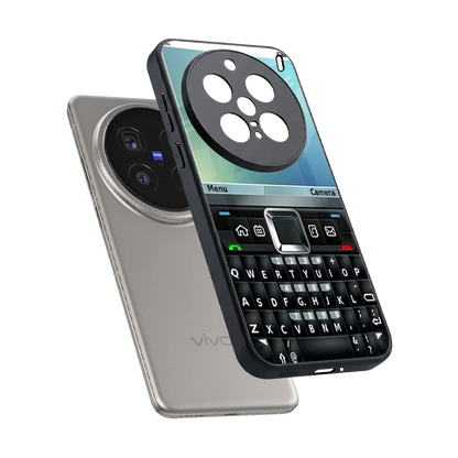 Qwerty Keypad sleek vivo x200 pro cover with tempered glass back and TPU edges