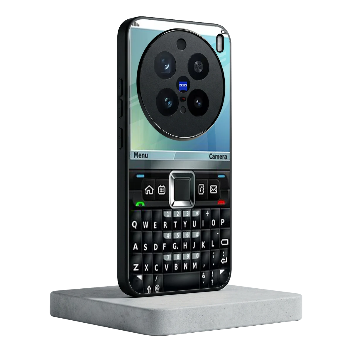 Qwerty Keypad vivo x200 pro mobile cover | shockproof glass phone case