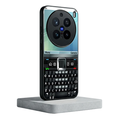 Qwerty Keypad vivo x200 pro mobile cover | shockproof glass phone case