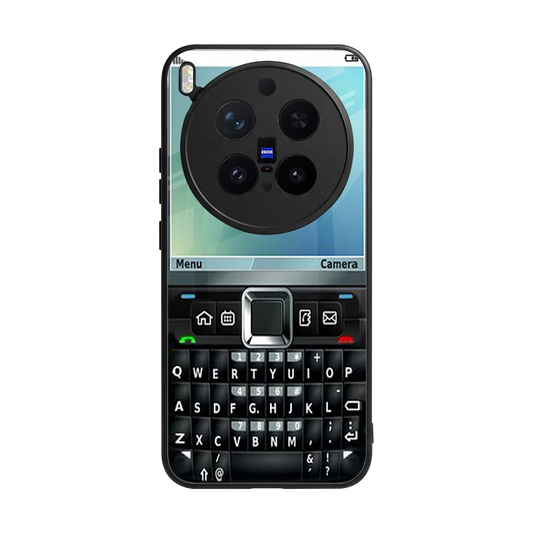 Qwerty Keypad back phone cover | glass case for vivo x300 pro