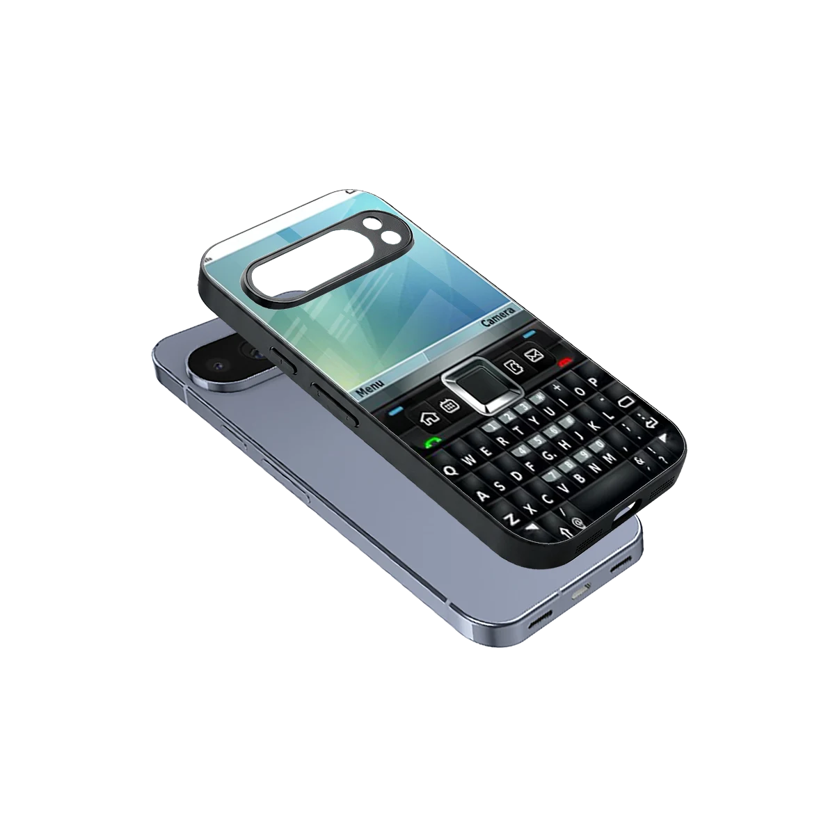 Qwerty Keypad sleek google pixel 10 pro cover with tempered glass back and TPU edges