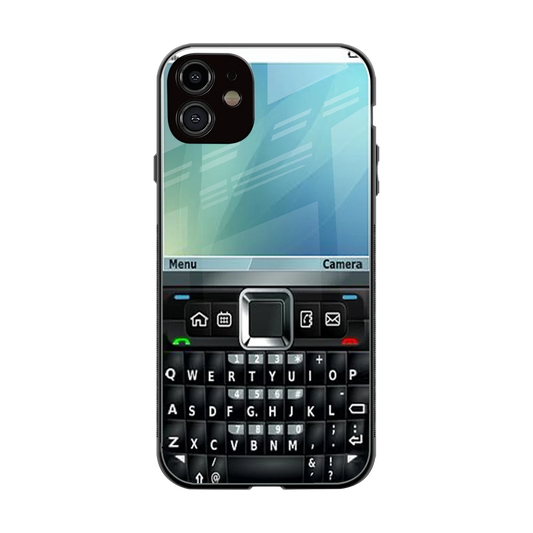 Qwerty Keypad back phone cover | glass case for iphone 12