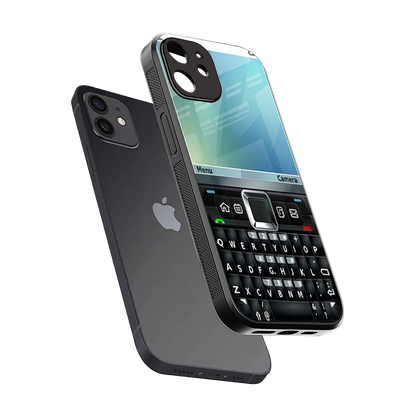Qwerty Keypad sleek iphone 11 cover with tempered glass back and TPU edges