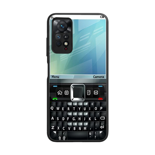 Qwerty Keypad back phone cover | glass case for redmi note 11 pro