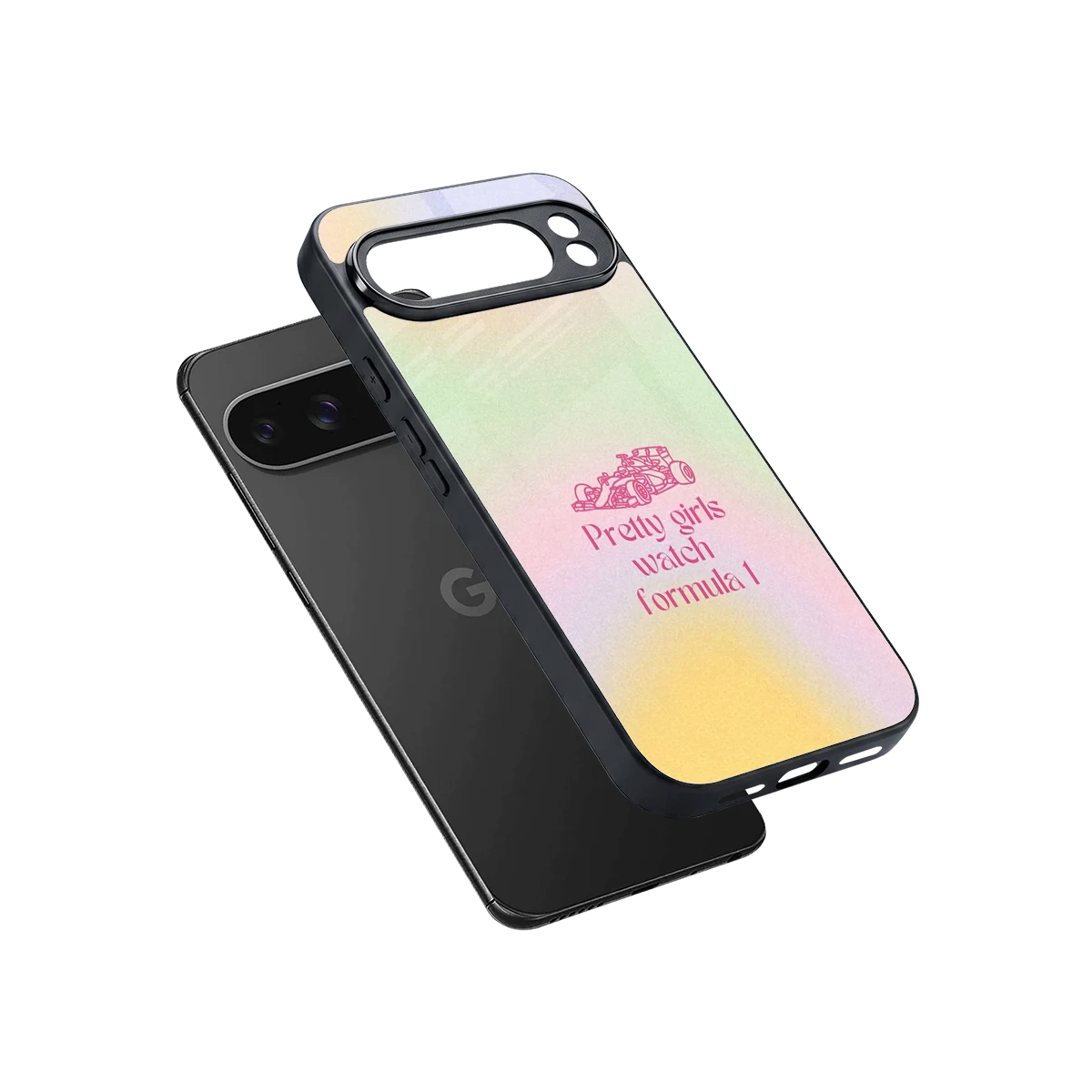 Race Chic sleek google pixel 10 pro xl cover with tempered glass back and TPU edges