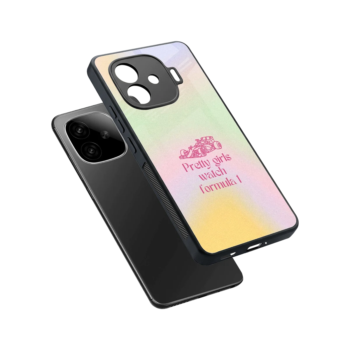 Race Chic sleek iqoo neo 10r 5g cover with tempered glass back and TPU edges