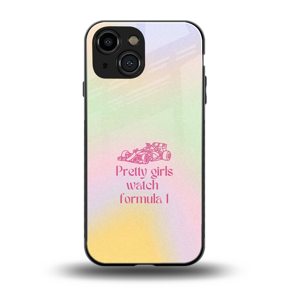Race Chic back phone cover | glass case for iphone 13 mini