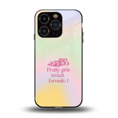 Race Chic back phone cover | glass case for iphone 13 pro