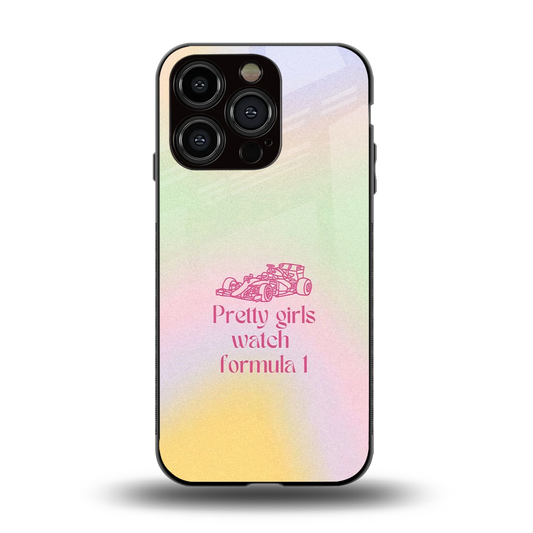 Race Chic back phone cover | glass case for iphone 13 pro