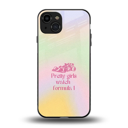 Race Chic back phone cover | glass case for iphone 15