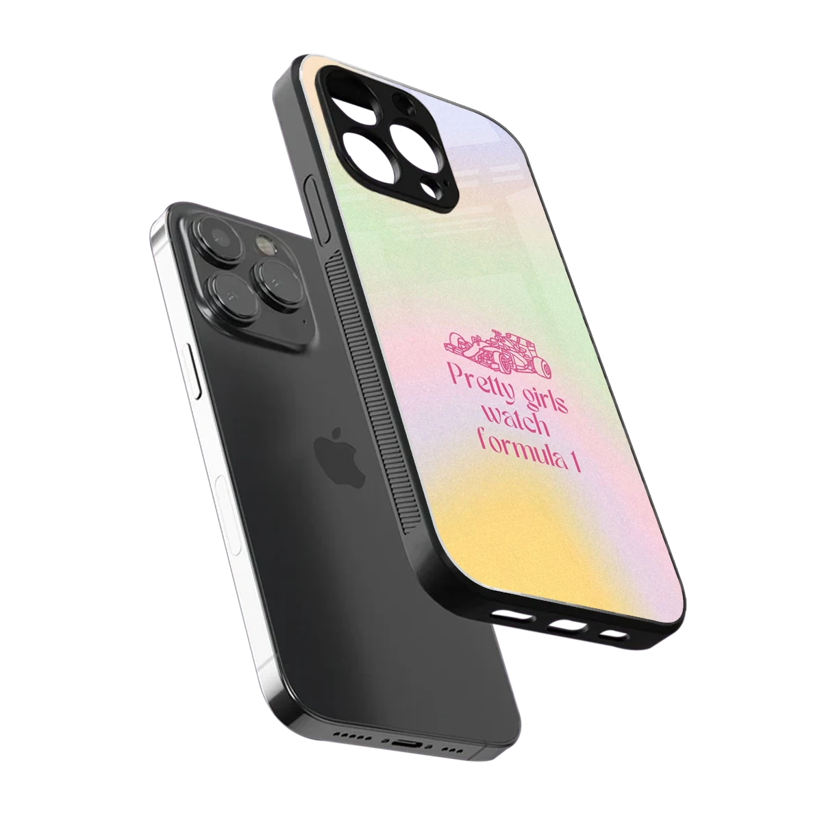 Race Chic sleek iphone 16 pro max cover with tempered glass back and TPU edges