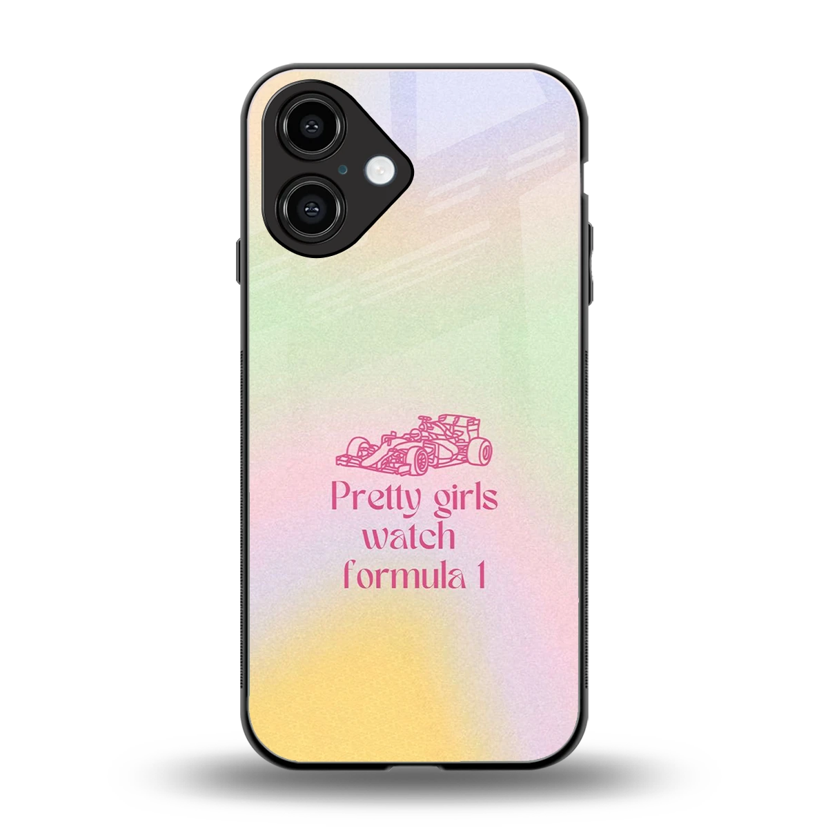 Race Chic back phone cover | glass case for iphone 16