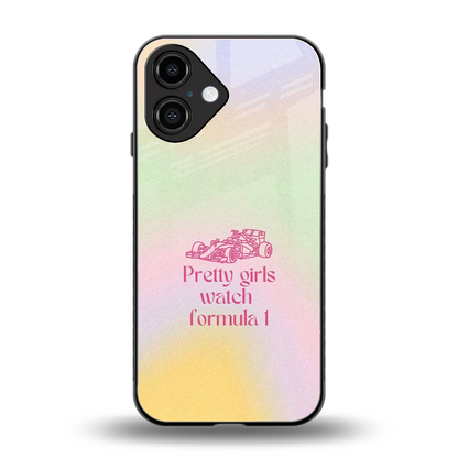 Race Chic back phone cover | glass case for iphone 16