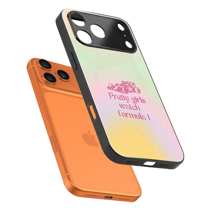 Race Chic sleek iphone 17 pro max cover with tempered glass back and TPU edges