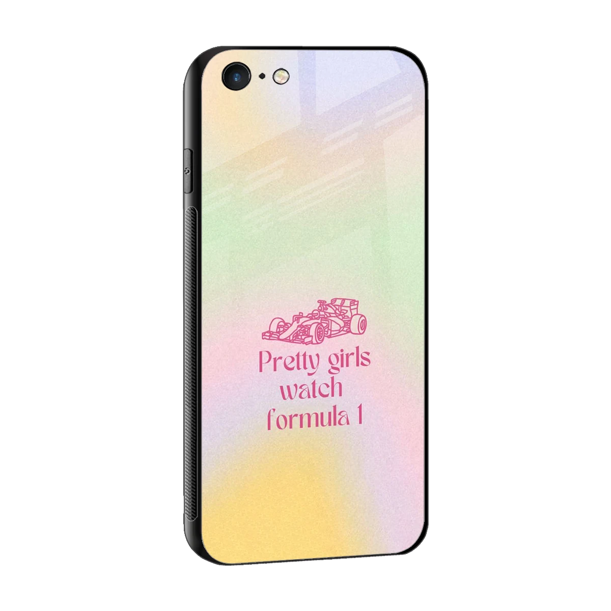 Race Chic sleek iphone 6 cover with tempered glass back and TPU edges