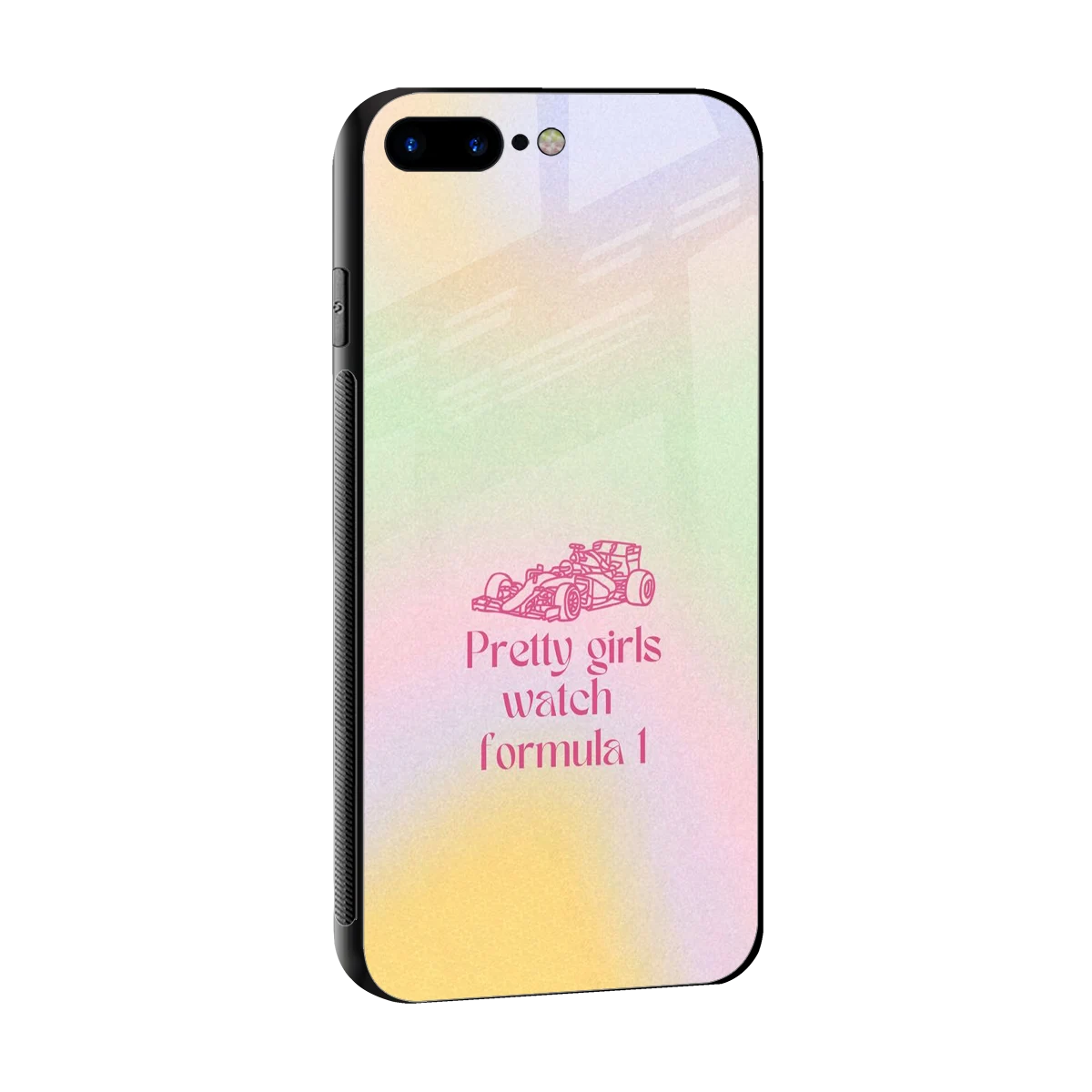 Race Chic sleek iphone 7 plus cover with tempered glass back and TPU edges