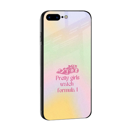 Race Chic sleek iphone 7 plus cover with tempered glass back and TPU edges