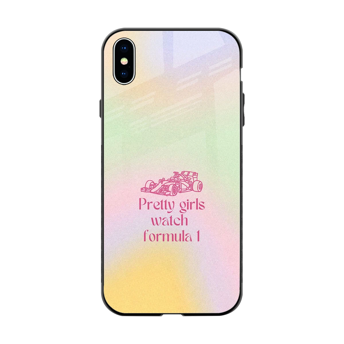 Race Chic back phone cover | glass case for iphone xs max