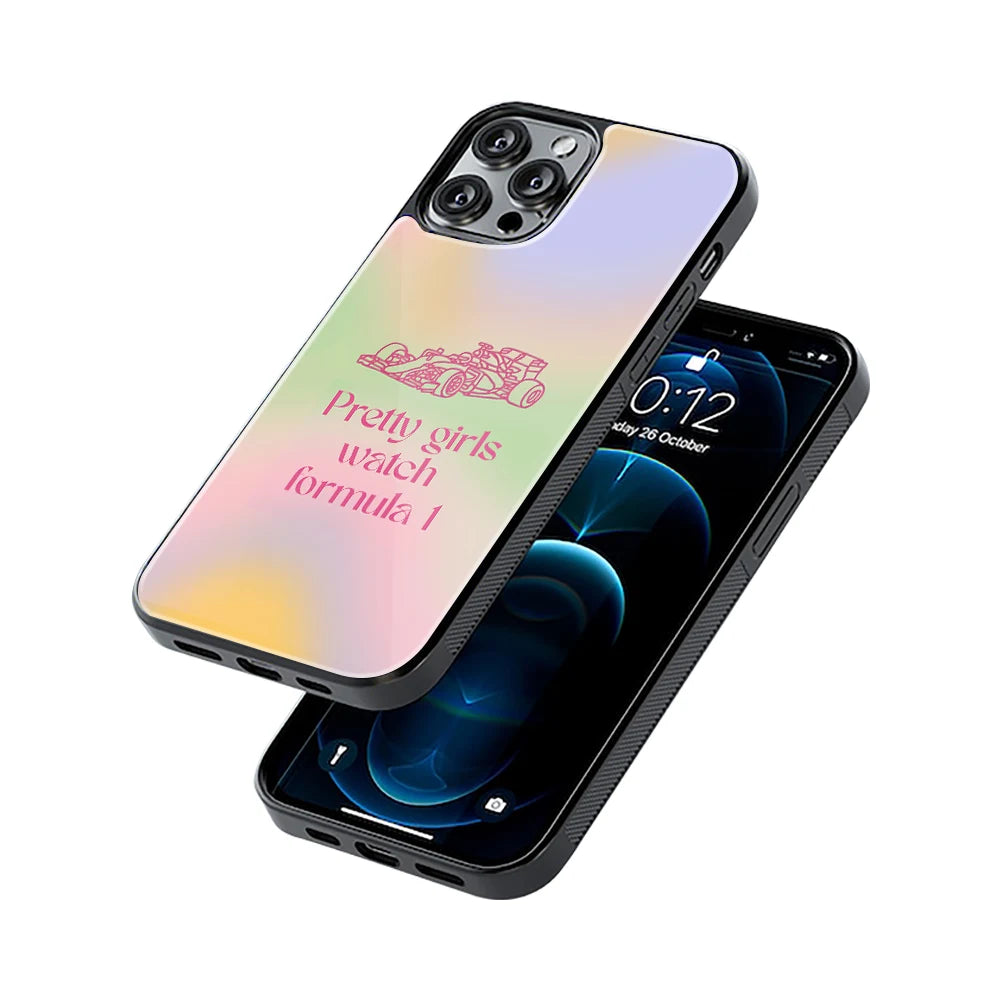 Protective Glass Back Phone Case Compatible with iPhone, Samsung, OnePlus, Pixel & More