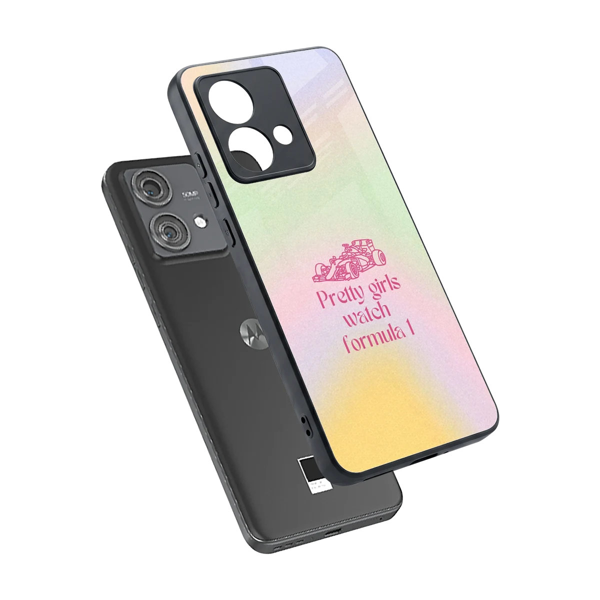 Race Chic sleek motorola edge 40 neo 5g cover with tempered glass back and TPU edges