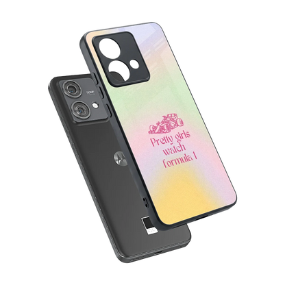 Race Chic sleek motorola edge 40 neo 5g cover with tempered glass back and TPU edges