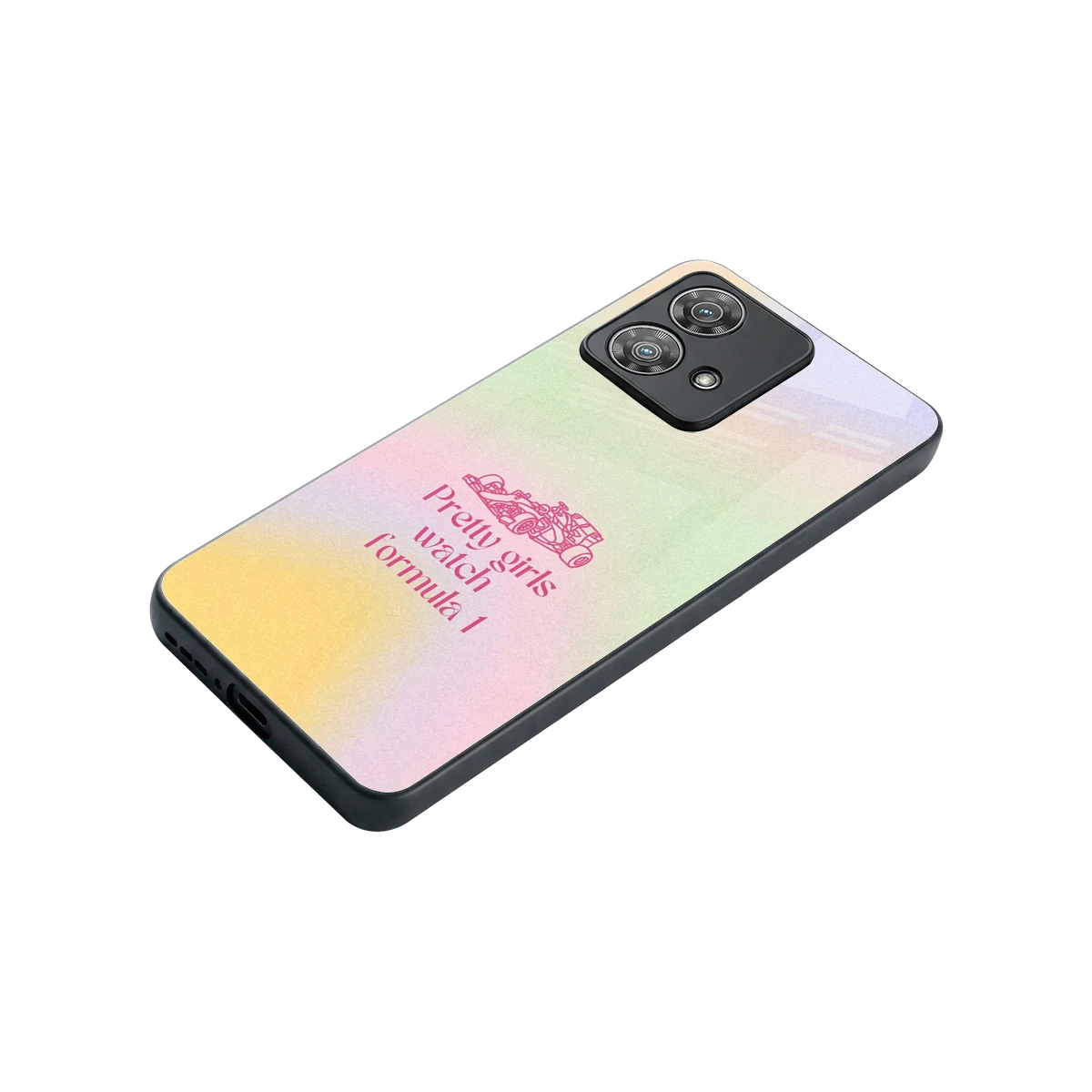 Race Chic stylish phone case for motorola edge 40 neo 5g | glossy glass and slim fit