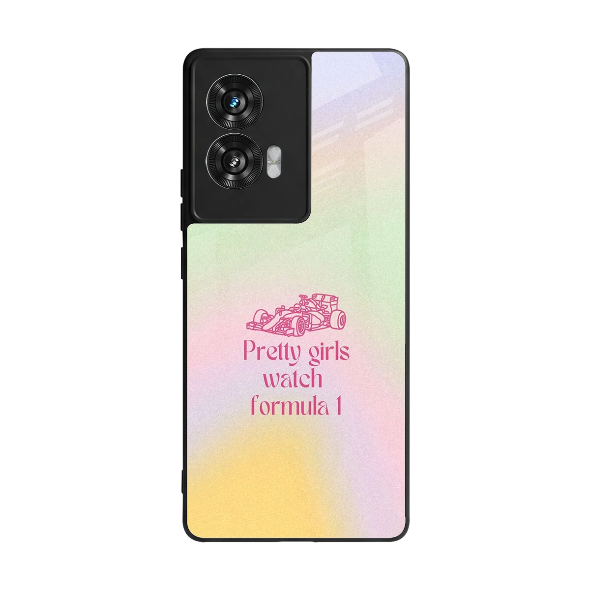 Race Chic back phone cover | glass case for motorola edge 50 fusion