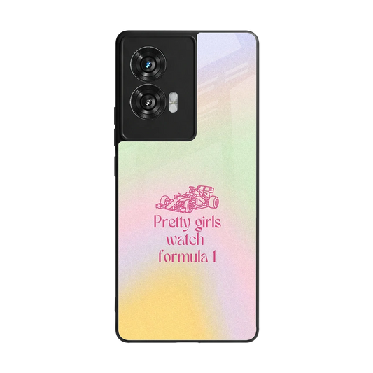 Race Chic back phone cover | glass case for motorola edge 50 fusion
