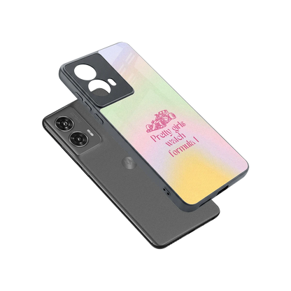 Race Chic sleek motorola edge 50 fusion cover with tempered glass back and TPU edges