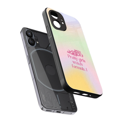 Race Chic sleek nothing phone 1 cover with tempered glass back and TPU edges