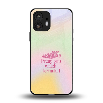 Race Chic back phone cover | glass case for nothing phone 2